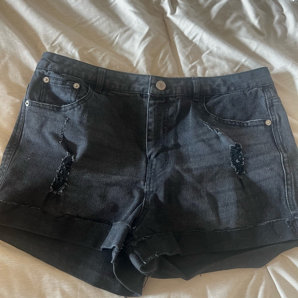 Love Tree Black Distressed Jean Shorts